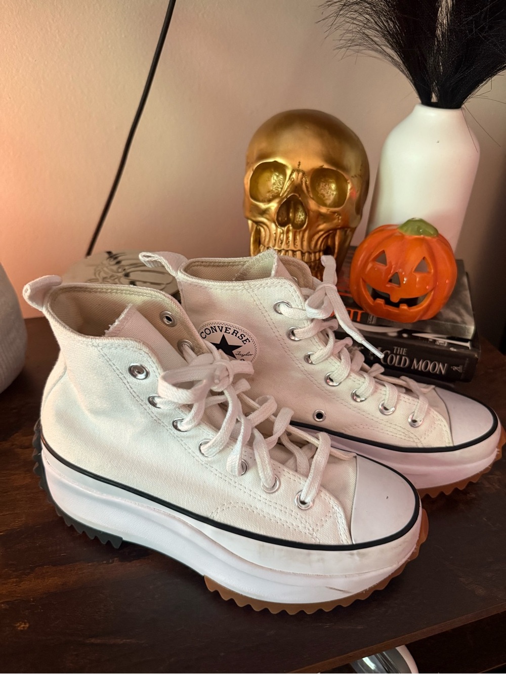 Converse White High-Top Platform Sneakers